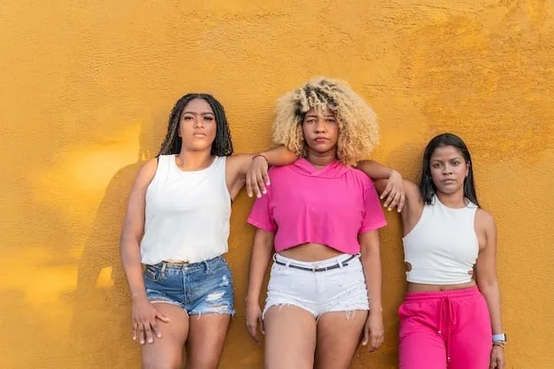 A collage of different women confidently wearing crop tops in various settings. The crop tops range in style from simple t-shirt cuts to more elaborate designs with cutouts and embellishments. The women are diverse in body type and ethnicity, showcasing how crop tops can be styled to suit different personal styles and body types.