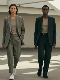 Stylish people avoiding casual outfit mistakes in a modern city