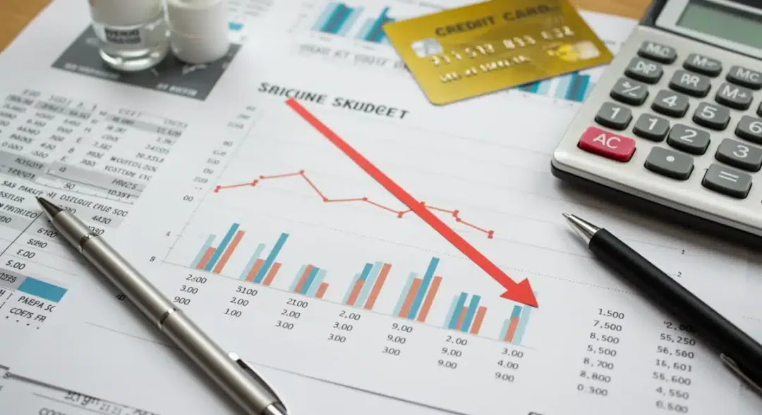 Financial chart showing beauty budget savings and smart spending