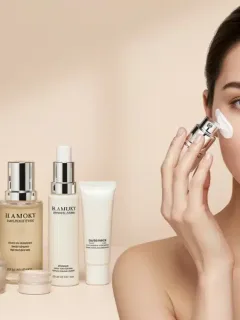 Woman applying premium skincare product, illustrating beauty budget maximization