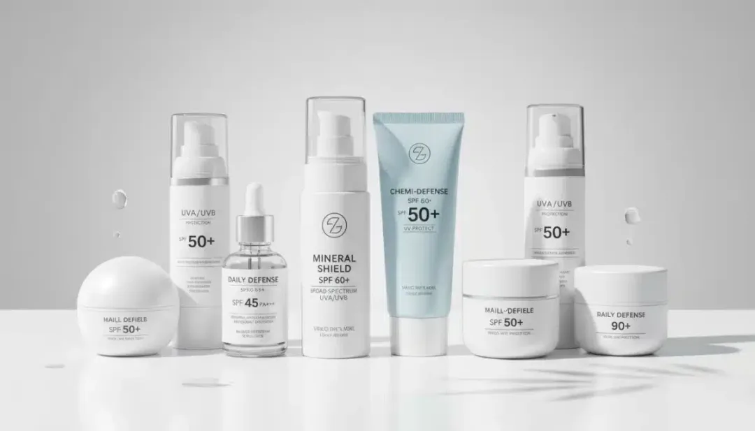 Assortment of high SPF broad-spectrum sunscreens for 2026