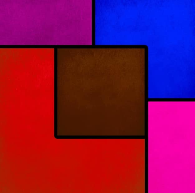 A collage showing examples of good and bad color and pattern combinations. One side displays harmonious combinations, while the other shows clashing and visually jarring combinations.