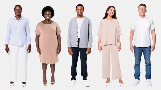 A collage showing five different outfits styled around a white button-down shirt. The outfits include denim jeans, a skirt, leggings, and tailored trousers.