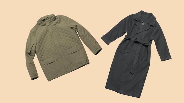 A detailed flat lay of a minimalist, high-end trench coat crafted from a blend of recycled cotton and post-consumer plastic, showcasing fine stitching, sophisticated texture, and subtle branding, emphasizing its contemporary and eco-friendly design.
