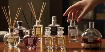 Elegant perfume bottles and essential oils for crafting signature scent pairings.
