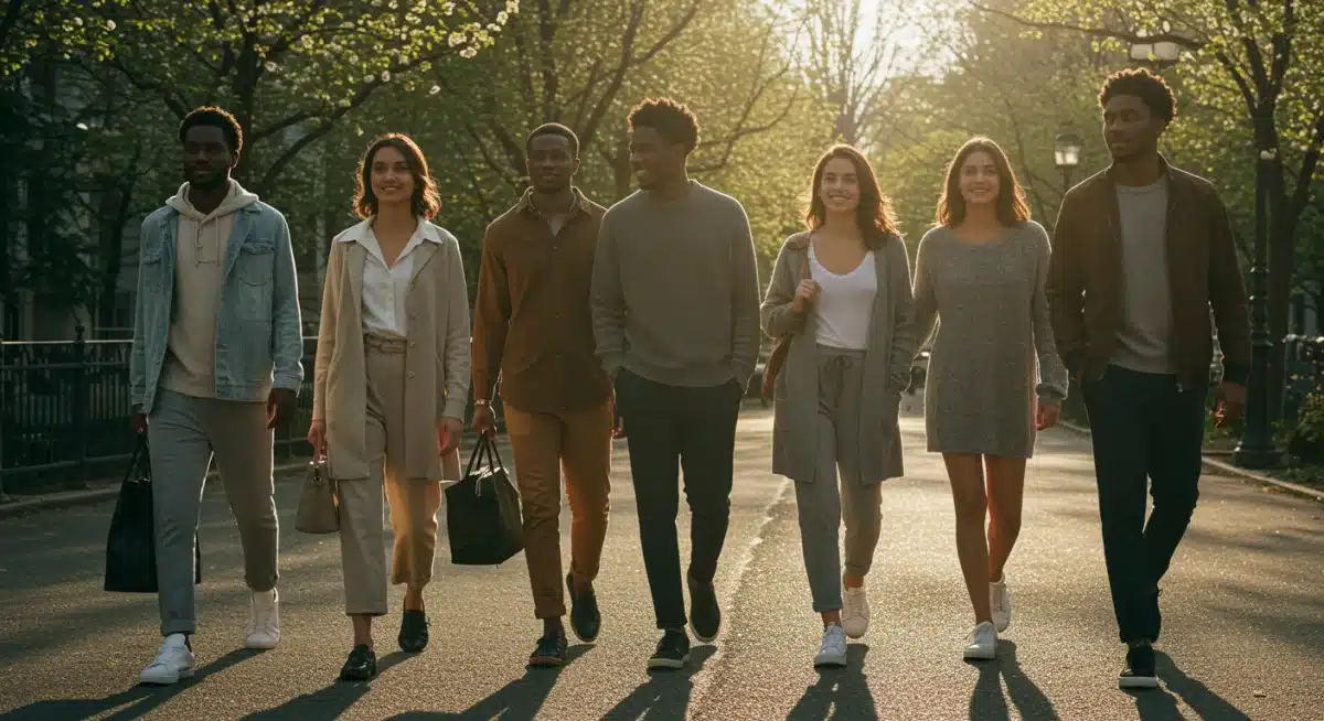 Diverse group displaying versatile Spring 2026 casual outfits