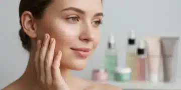 Woman with visibly reduced hyperpigmentation glowing skin